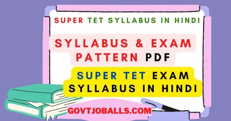 Super TET Syllabus in Hindi