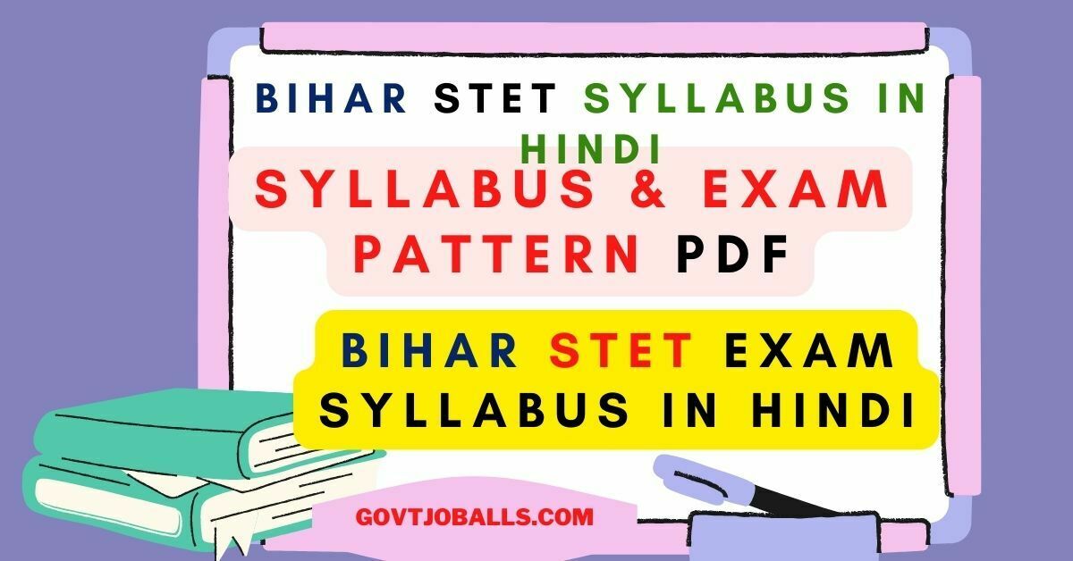 Bihar Stet syllabus in hindi pdf