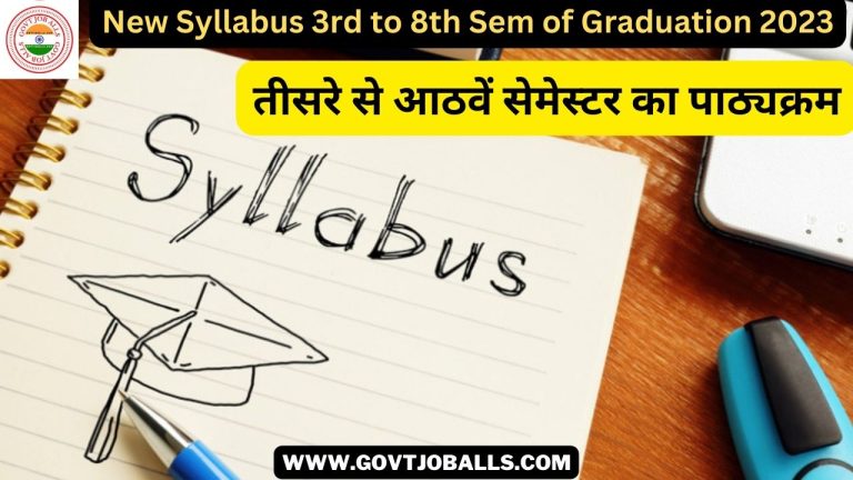 New Syllabus 3rd to 8th Sem of Graduation 2023